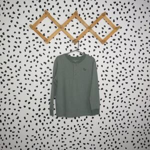 Garanimals Green Striped Boys Henley Long Sleeve Shirt